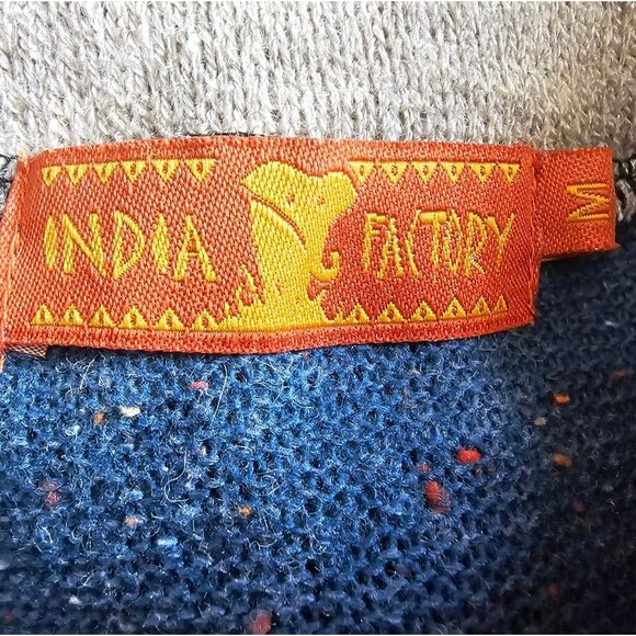 India Factory Hand-Painted Tunic Cowl Neck Art Top Size M One Of A Kind Piece - Picture 11 of 16